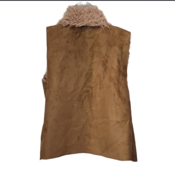 Taylor and Sage Sherpa Lined Faux Suede Vest - Picture 3 of 5